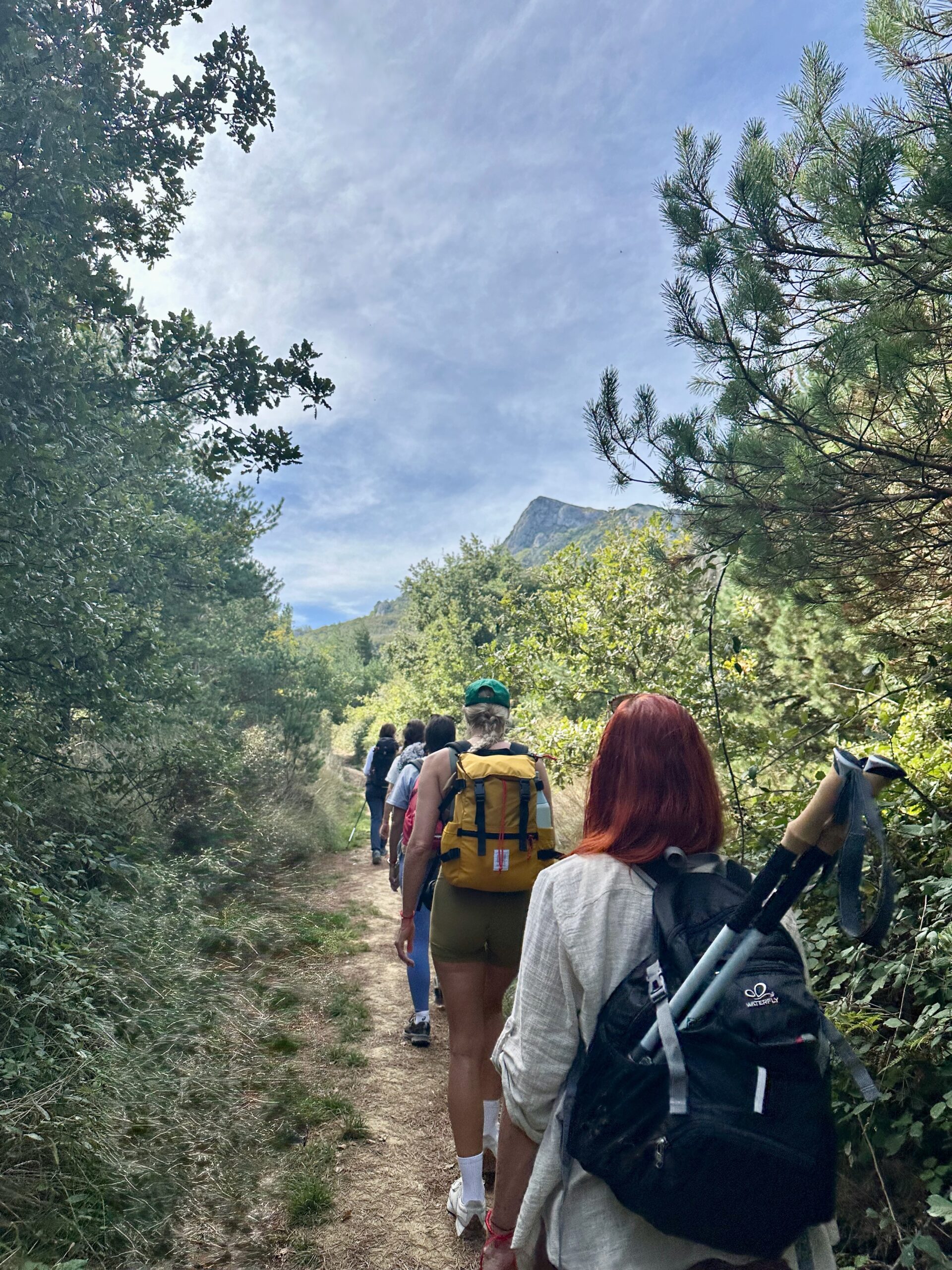 women walking Mt Bugarach, FR